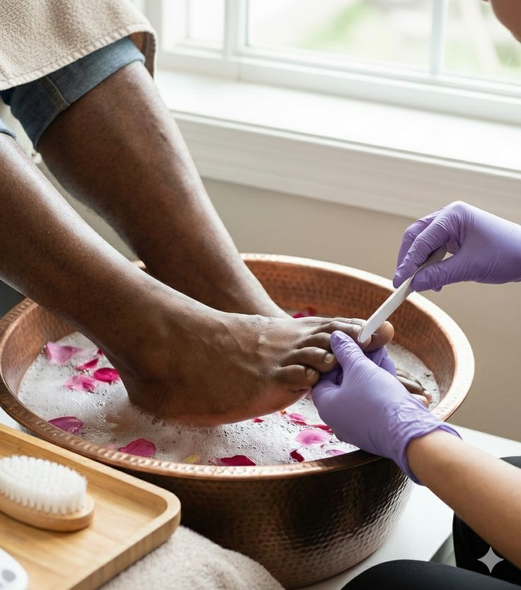 Pédicure et extension